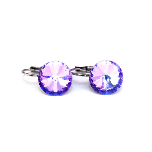 Crystal acél fülbevaló (Tanzanite)