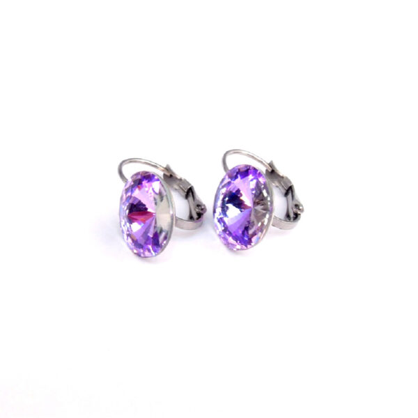 Crystal acél fülbevaló (Tanzanite) - Image 2