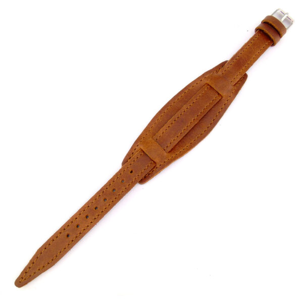 Bőr pilóta óraszíj – 12 mm-es, sötétbarna