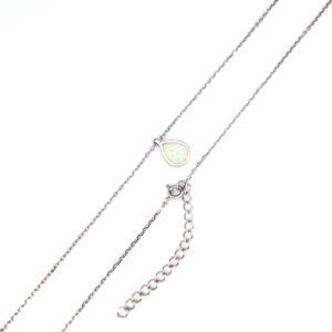 Ezüst nyaklánc - Fehér Opál