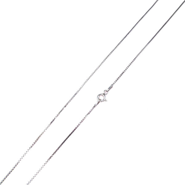 Ezüst nyaklánc - Kocka szem - 40 vagy 45 cm