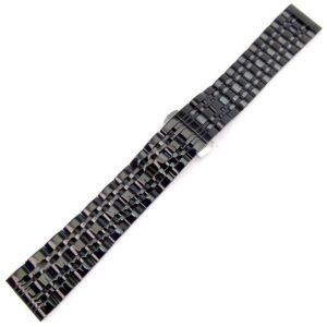 Acél óraszíj - Fekete - Pillangózárral - 18, 20, 24 mm