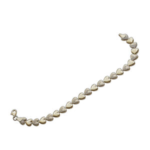 Ezüst karkötő - Fehér opál