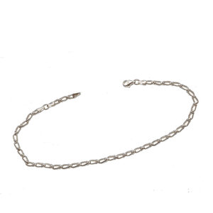 925-ös finomságú ezüst női bokalánc, vésett mintával,