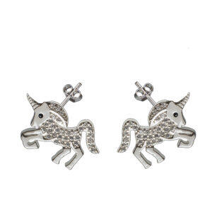 Ezüst fülbevaló - Egyszarvú
