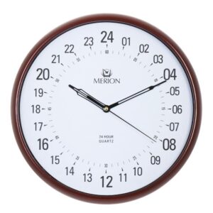 Falióra – 24 órás - Barna műanyag keret, fehér számlap
