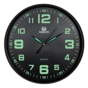 Falióra – Fekete színű - Foreszkáló számlap zöld számokkal - Csendes járású