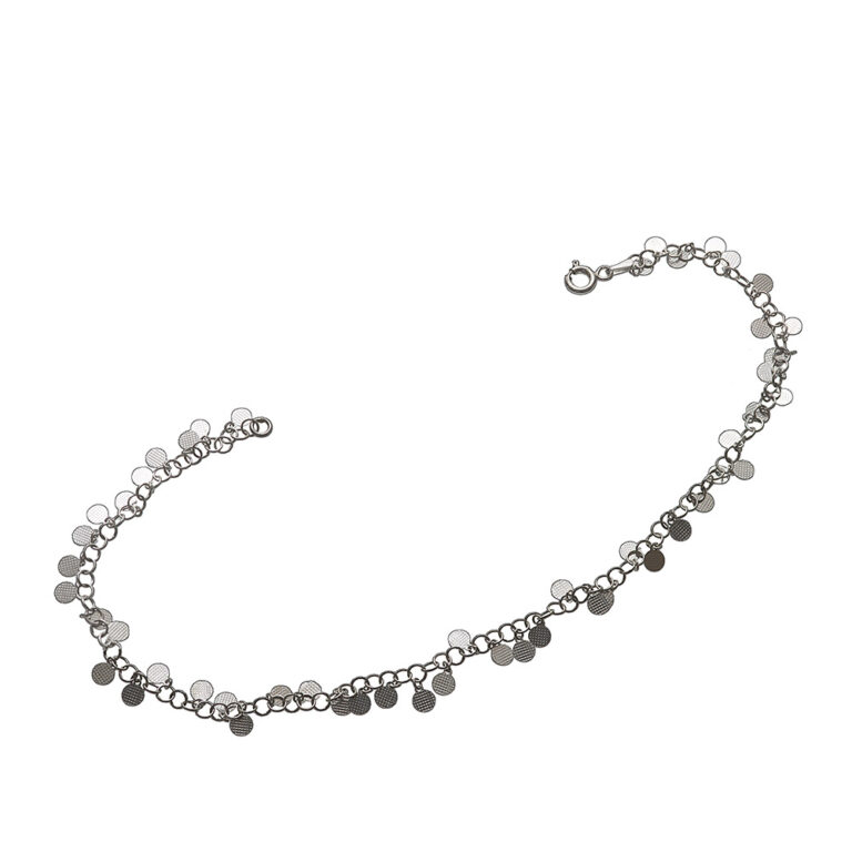 925-ös finomságú ezüst női bokalánc, ródiumozott